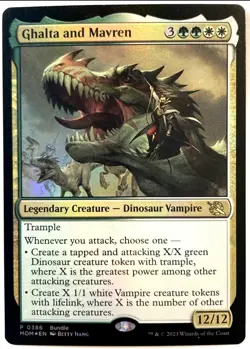 MTG Ghalta and Mavren *PROMO FOIL* March of the Machine 386 NM - Image 1