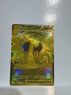 Mega Charizard X ex Gold Hyper Rare 130/094 Pokemon Phantasmal Flames English - Image 1