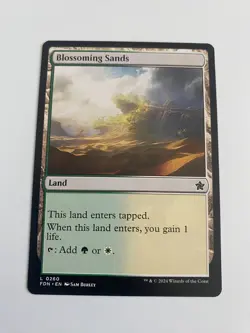 x1 Scoured Barrens FDN Foundations MTG 266 LIFE LAND M/NM x1 - Image 1