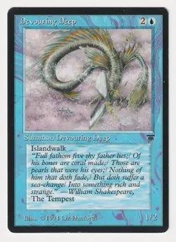 Signed Devouring Deep Proof LP Legends Artist Liz Danforth 1994 MTG Magic AP! - Image 1