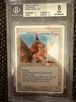 ***Serra Angel*** MTG Alternate 4th Edition Magic BGS 8 - Image 1