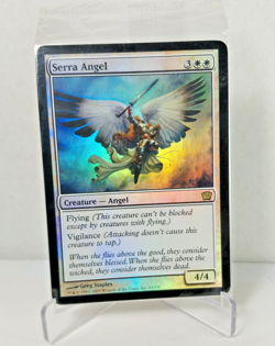 MAGIC THE GATHERING MTG SERRA ANGEL 9TH EDITION FOIL 43/350 STAPLES RARE SEALED - Image 1