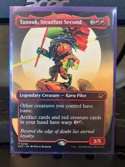 MTG Tannuk, Steadfast Second - Edge of Eternities - NM Borderless Reg. Rare 0296 - Image 1