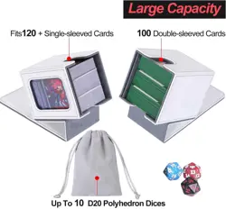 MTG Deck Box for Commander Display,Card Deck Box Fits 100 Double Sleeved Cards, - Image 3
