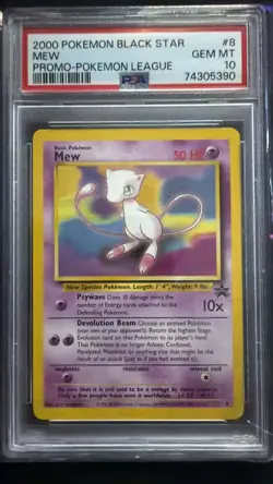 Mew - #8 Black Star Pokemon League Promo - EN - PSA 10 - Image 1