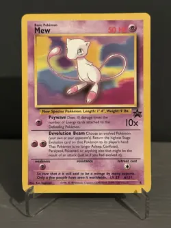 Pokemon TCG WOTC Black Star Promo Mew 8 Non Holo LP - Image 1