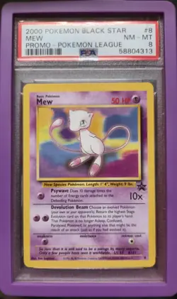 Mew #8 - WoTC Black Star Promo - 2000 Pokemon League - PSA 8 - Image 1