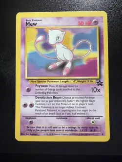 Mew (8) Pokemon Black Star Promo Non-Holo 2000 LP - Image 1