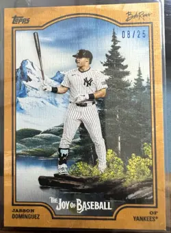 2025 Topps X Bob Ross the Joy of Baseball - Jasson Dominguez #30 Indian... - Image 1