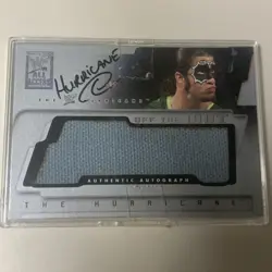 2002 Fleer WWF All Access - Off the Mat The Hurricane (AU, MEM, RC) Auto Relic - Image 3