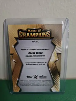 2026 WWE Topps Chrome Becky Lynch Marks Of Champions ON CARD AUTO - Image 2