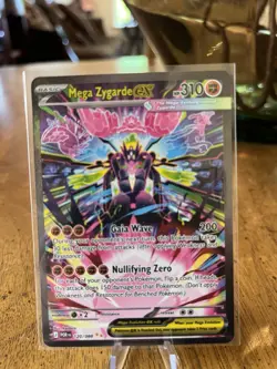 Pokemon Mega Zygarde EX Full Art Holo Rare Card 120/088 310 HP Gaia Wave EX - Image 4