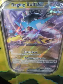 Pokemon Trading Card Game / Paradox Destinies Tin featuring Raging Bolt - Image 2