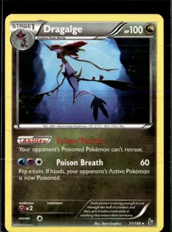 Pokemon Dragalge 71/106 Flashfire Non Holo Rare 2 Card Lot - Image 1