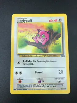 Jigglypuff 54/64 Common Jungle Unlimited Pokemon TCG Card NM 1999 Vintage WOTC - Image 1