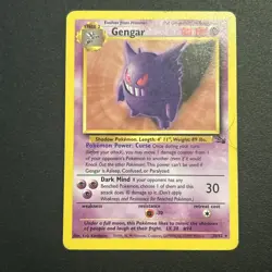 Gengar Fossil Rare Unlimited 20/62 Vintage Pokemon TCG Card WOTC Non Holo LP/NM - Image 1