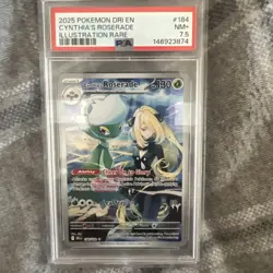 Pokemon TCG Cynthia's Roserade Illustration Rare Card 184/182 - Image 1