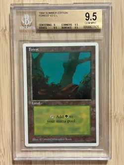 MTG 1994 SUMMER EDITION MAGIC THE GATHERING FOREST V2 - Image 1