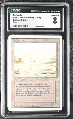 BADLANDS Revised Rare Reserved List CGC 8 MTG [Nostalgium] - Image 1