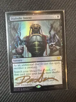 Diabolic Intent The Brothers' War Foil- SIGNED/AUTO- Near Mint - Image 1