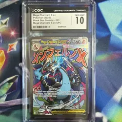 Mega Charizard X ex 2025 Pokemon Black Star Promos CGC 10 #023 - Image 1