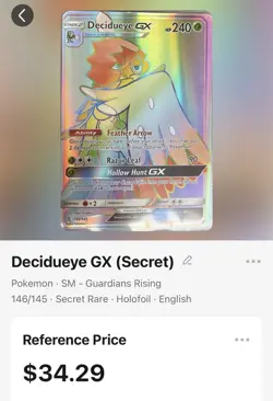 Pokemon Charizard EX XY121 Promo & Decidueye GX 146/145 Secret Rare Holofoil Lot - Image 2