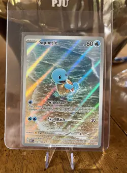 Pokemon Squirtle 170/165 Scarlet & Violet 151 Illustration Rare Full Art Holo - Image 1