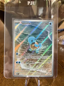 Pokemon Squirtle 170/165 Scarlet & Violet 151 Illustration Rare Full Art Holo - Image 2