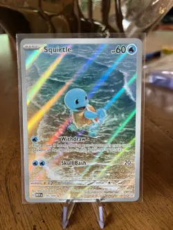 Pokemon Squirtle 170/165 Scarlet & Violet 151 Illustration Rare Full Art Holo - Image 4