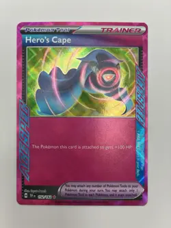 2024 Pokemon Temporal Forces 152/162 Hero’s Cape Trainer Holo - Image 1