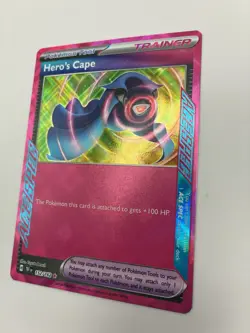 2024 Pokemon Temporal Forces 152/162 Hero’s Cape Trainer Holo - Image 3