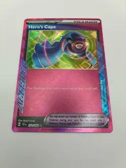 2024 Pokemon Temporal Forces 152/162 Hero’s Cape Trainer Holo - Image 5