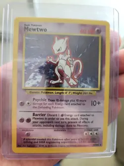 Pokemon TCG Mewtwo Base Set 10/102 Holo 1999-2000 Wizards Base Set Copyright... - Image 1