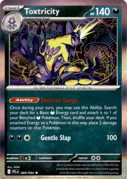 TOXTRICITY 068/094 R PHANTASMAL FLAMES POKEMON HOLO LP - Image 1