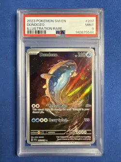 Pokemon TCG Dondozo 207/198 Scarlet & Violet Base Set Illustration Holo PSA 9 - Image 1