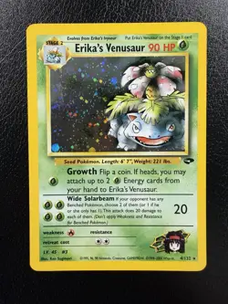 Erika's Venusaur Holo Unlimited 2000 Pokemon Gym Challenge 4/132 LP - Image 1