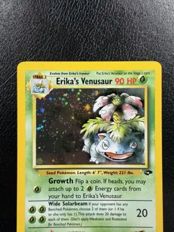 Erika's Venusaur Holo Unlimited 2000 Pokemon Gym Challenge 4/132 LP - Image 2