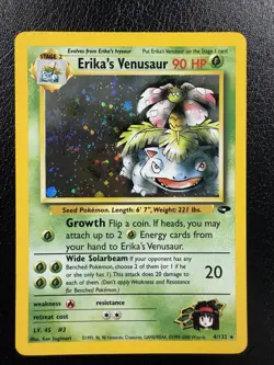 Erika's Venusaur Holo Unlimited 2000 Pokemon Gym Challenge 4/132 LP - Image 5