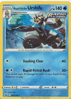 Rapid Strike Urshifu 044/198 Holo Rare Chilling Reign Pokemon Near Mint - Image 1