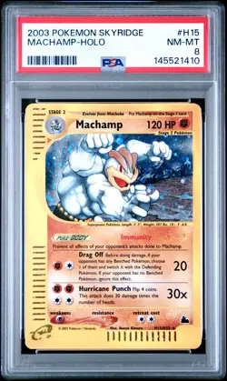 PSA 8 2003 Pokemon Machamp H15/H32 Skyridge Holo - Image 1