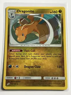 Dragonite 119 / 181 Pokemon Sun & Moon Team Up 2019 Near Mint Holo Rare - Image 2