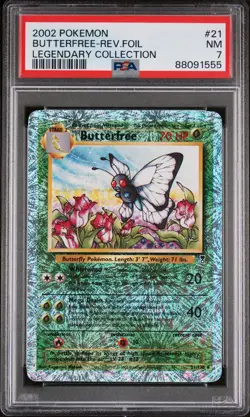 PSA 7 2002 Pokemon Butterfree 21/110 Reverse Holo Legendary Collection English - Image 1