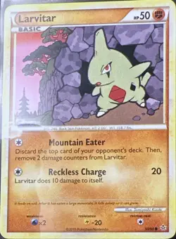 Larvitar 50/95 Common HGSS Unleashed Pokemon Lightly Played - Image 1
