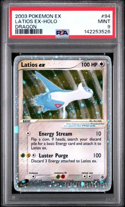 2003 POKEMON EX DRAGON #94 LATIOS EX-HOLO PSA 9 - Image 1