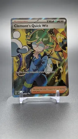Pokemon Sv08: Surging Sparks Clemont's Quick Wit 229/191 Ultra Rare Holo - Image 1