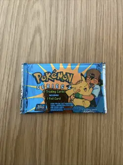 Pokemon Topps TV Series 2 Special Collectors Edition Sealed Booster Pack Blue - Image 1