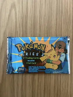 Pokemon Topps TV Series 2 Special Collectors Edition Sealed Booster Pack Blue - Image 4
