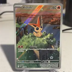 Pokemon Victini SVP 208 Promo Illustration Black Bolt/White Flare Rare - Image 1