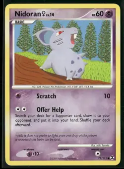 Nidoran F 71/111 Common Rising Rivals Pokemon Near Mint - Image 1