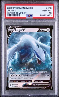Pokemon Lugia V 138/195 Sword & Shield Silver Tempest Holo PSA 10 GEM MINT ! - Image 1